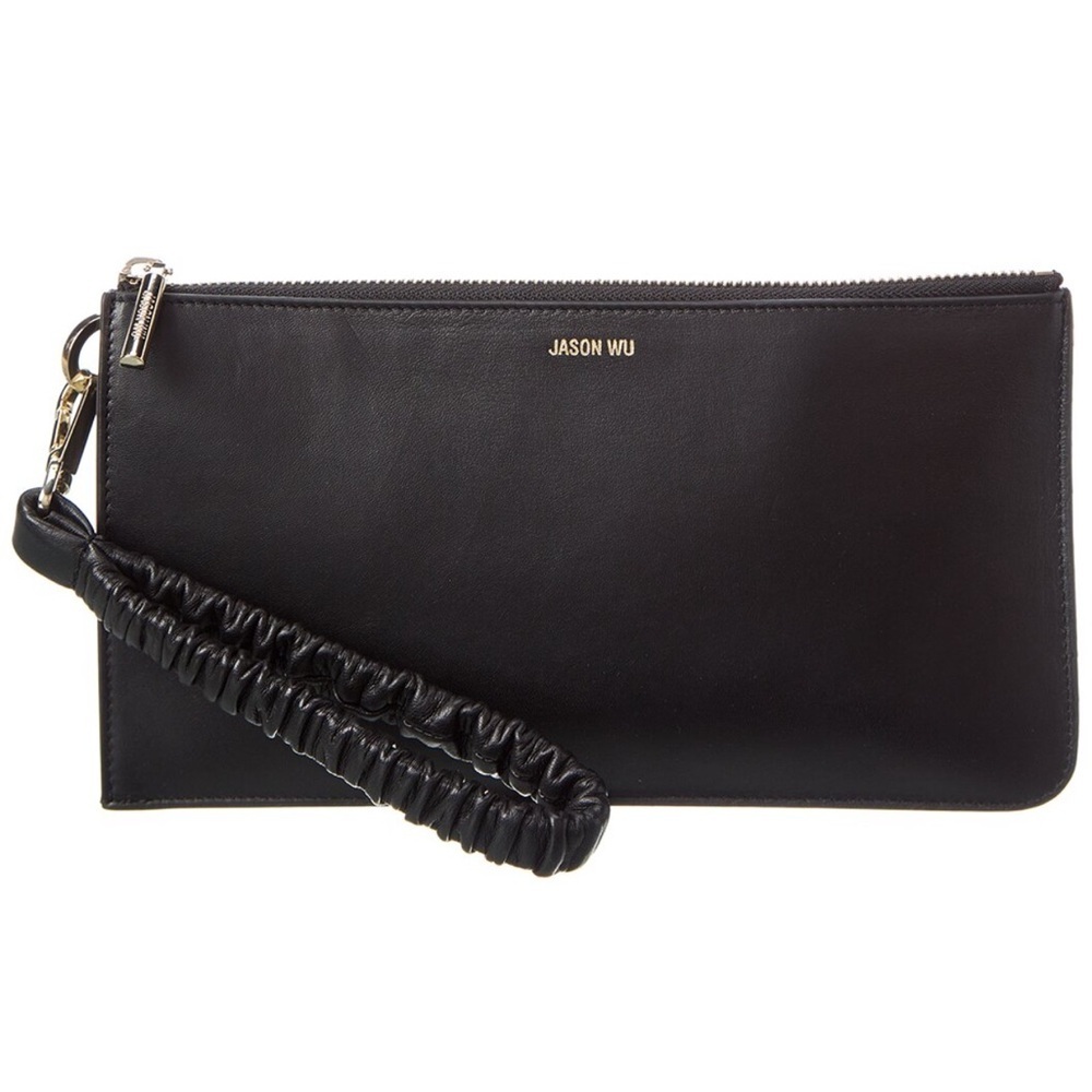 JASON WU Rommy Leather Wristlet In Black NWT - Picture 2 of 5